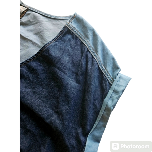 Melissa McCarthy Seven7 Colorblock Chambray Dress - XL - Picture 8 of 10